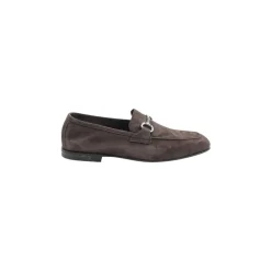 Zapatos mocasines de cuero marrón oscuro
