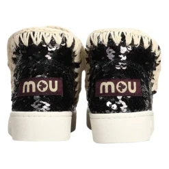 Zapatos Negros de Niños con Lentejuelas Hechos a Mano