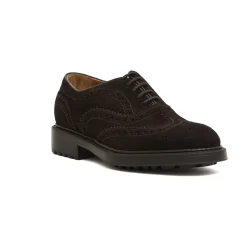 Zapatos Oxford de Gamuza Marrón Cola de Golondrina