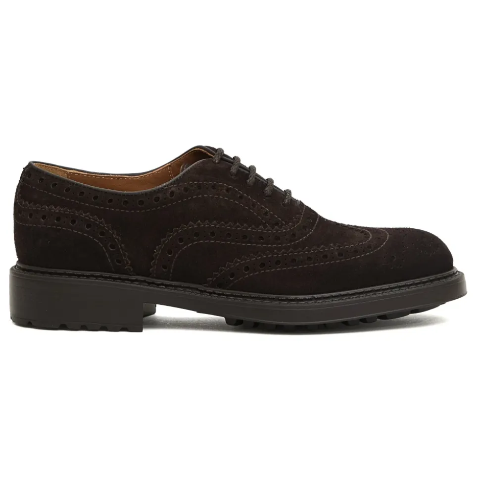 Zapatos Oxford de Gamuza Marrón Cola de Golondrina