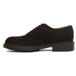 Zapatos Oxford de Gamuza Marrón Cola de Golondrina