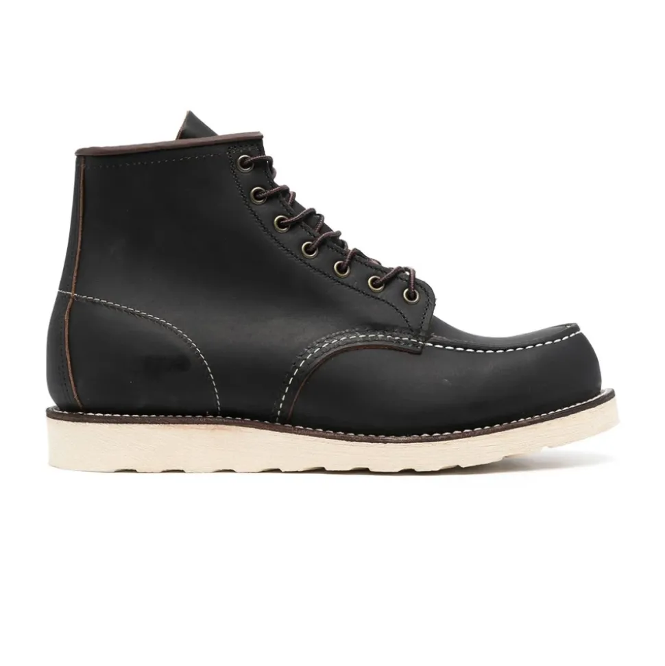 Zapatos Planos de Cuero Negro con Cordones