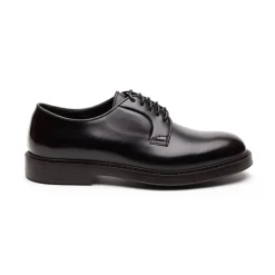 Zapatos planos marrón oscuro Derby