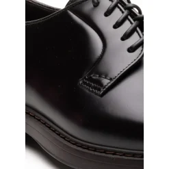 Zapatos planos marrón oscuro Derby