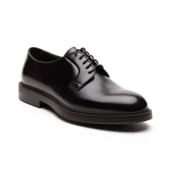Zapatos planos marrón oscuro Derby