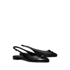 Zapatos planos negros con correa en el tobillo