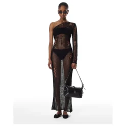 Zuecos negros para mujeres con los dedos cubiertos